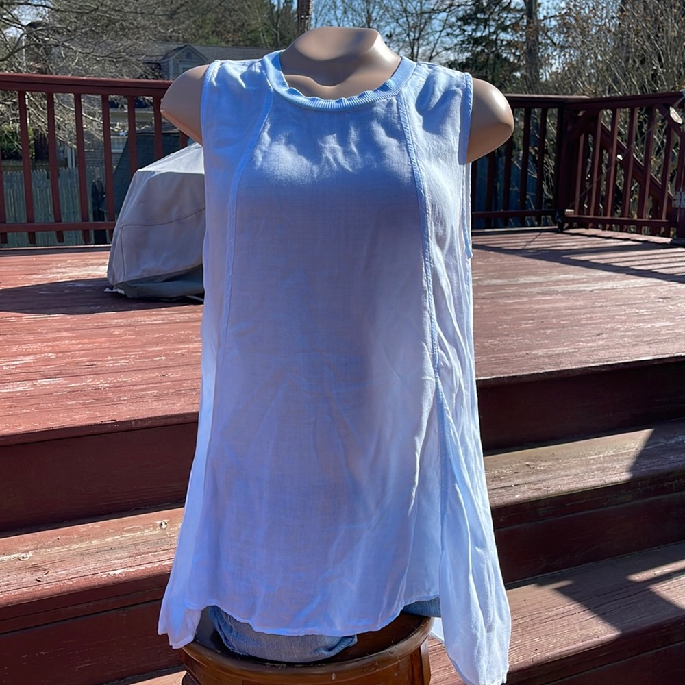 cloth & stone White Sleeveless Linen-Look Tank Top